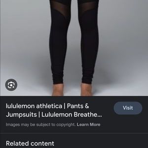 Lululemon Breath Easy Mesh cut out leggings